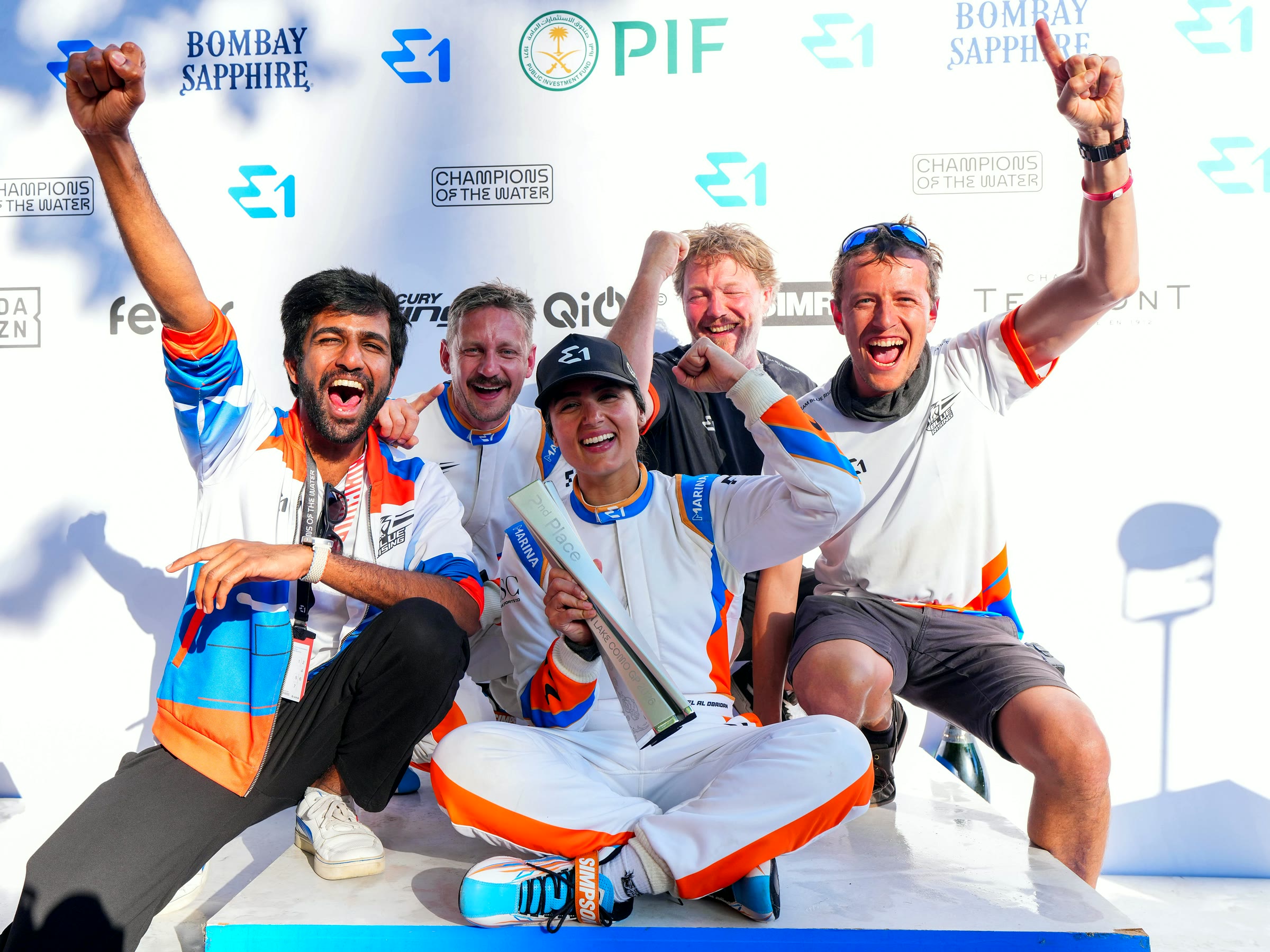 Team Blue Rising celebrates P2 at Lake Como GP 2026