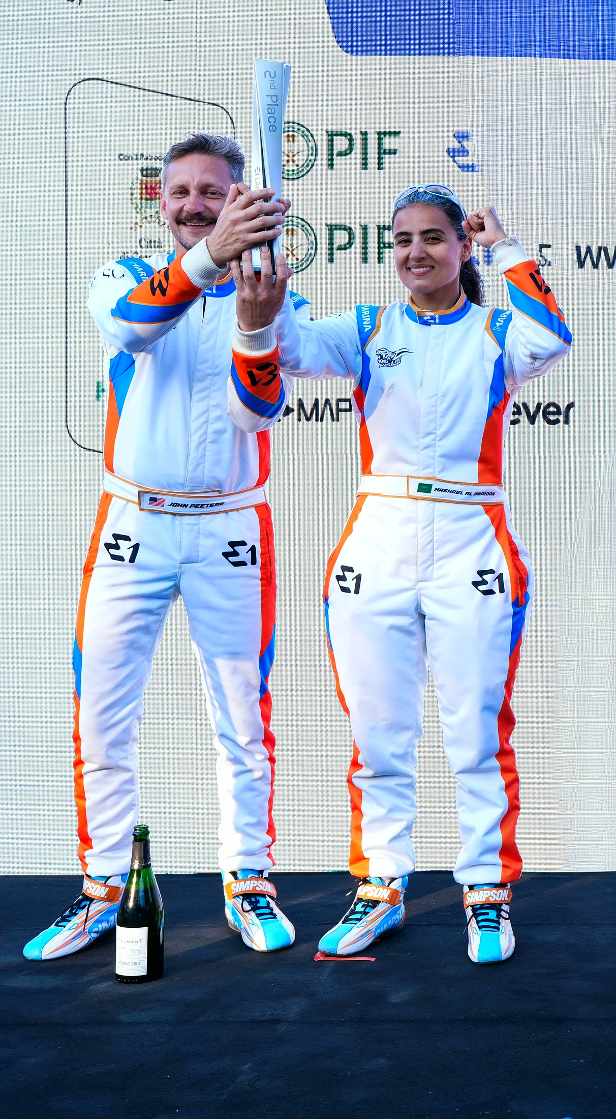 Team Blue Rising celebrates P2 at Lake Como GP 2026